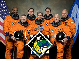 Atlantis' crew. NASA IMAGE NO: STS122-S-002