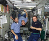 NASA image of astronauts in Space Station.