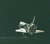 Thermal image of Shuttle Atlantis night landing. NASA image.