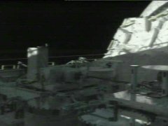 A view of Columbia's payload bay shortly after launch. Image: NewsFromSpace.com/NASA TV