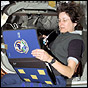 NASA image of STS-108 Mission Specialist Linda Godwin