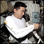 NASA image of STS-108 Mission Specialist Dan Tani