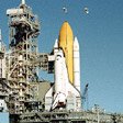 NASA photo of Endeavour at the launch pad