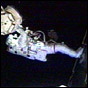 NASA image of spacewalker Steve Smith