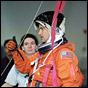 NASA photo of STS-111 Pilot Paul Lockhart training for the mission.