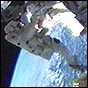 NASA image of spacewalker Piers Sellers 