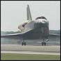 Space Shuttle Atlantis lands at KSC. NASA image.