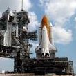 Space Shuttle Discovery arrives at the launch pad at Kennedy Space Center. NASA PHOTO NO: KSC-05PD-1331