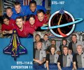 NASA image of STS-107, STS-114 and Expedition 11 crews.