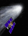 Artist's conception of the Stardust spacecraft approaching a comet, courtesy of NASA.
