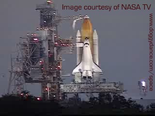 STS-103 sits on the launchpad last Sunday afternoon.