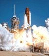 Image of space shuttle liftoff - Courtesy NASA
