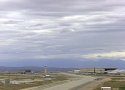 Low clouds are visible in this NASA TV image from Edwards AFB Monday afternoon. Image by NewsFromSpace.