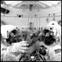 Astronauts Robert Curbeam and Thomas Jones prepare for STS-98's second space walk yesterday. NASA image.